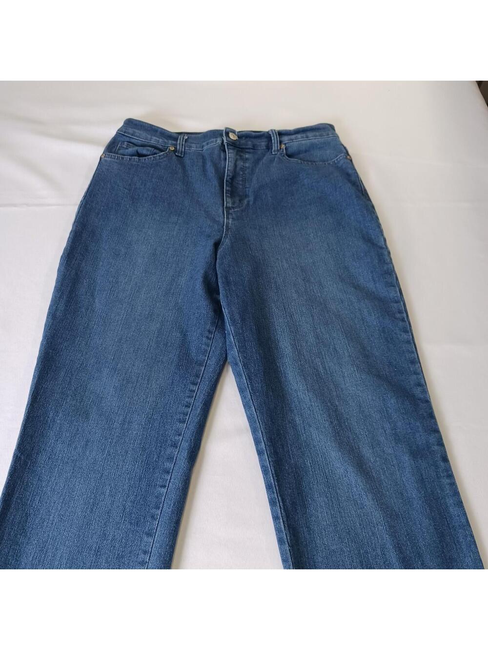 Gloria Vanderbilt Amanda Women's Blue Cotton Blend Denim Jeans Size 12 (30×30.5) - Picture 15 of 16